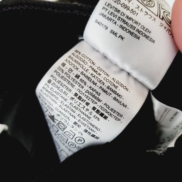 LEVI'S 720 Black High Rise Super Skinny Jeans - Picture 8 of 11